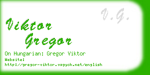 viktor gregor business card